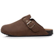 Mules Sabots Femme œillets Chocolat