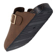 Mules Sabots Femme œillets Chocolat