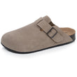 Mules Sabots Homme cuir Taupe