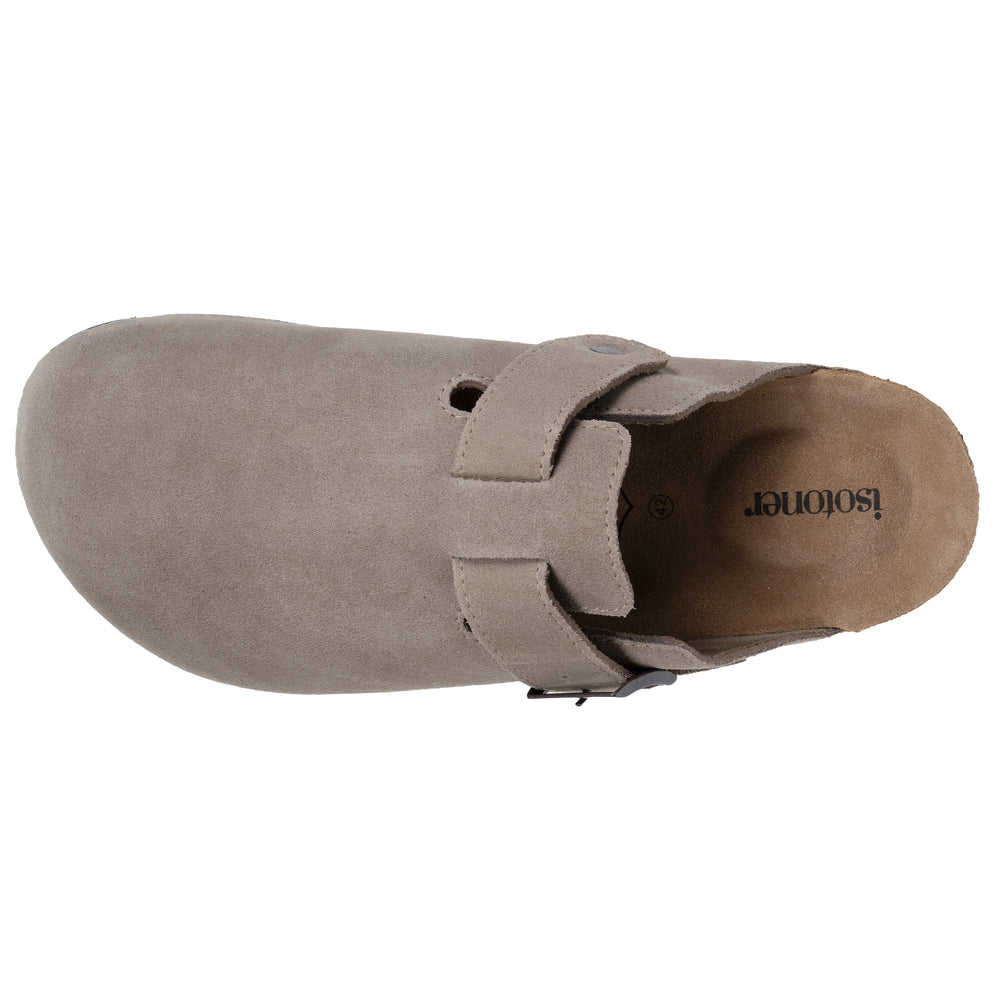 Mules Sabots Homme cuir Taupe - Isotoner