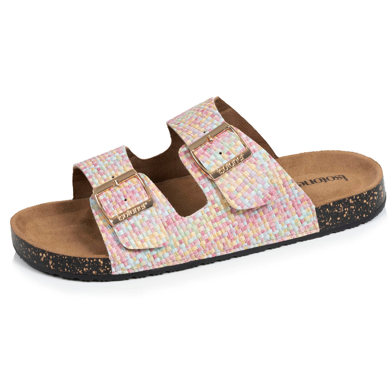 Mules Sandales Femme Double Bride Multicore