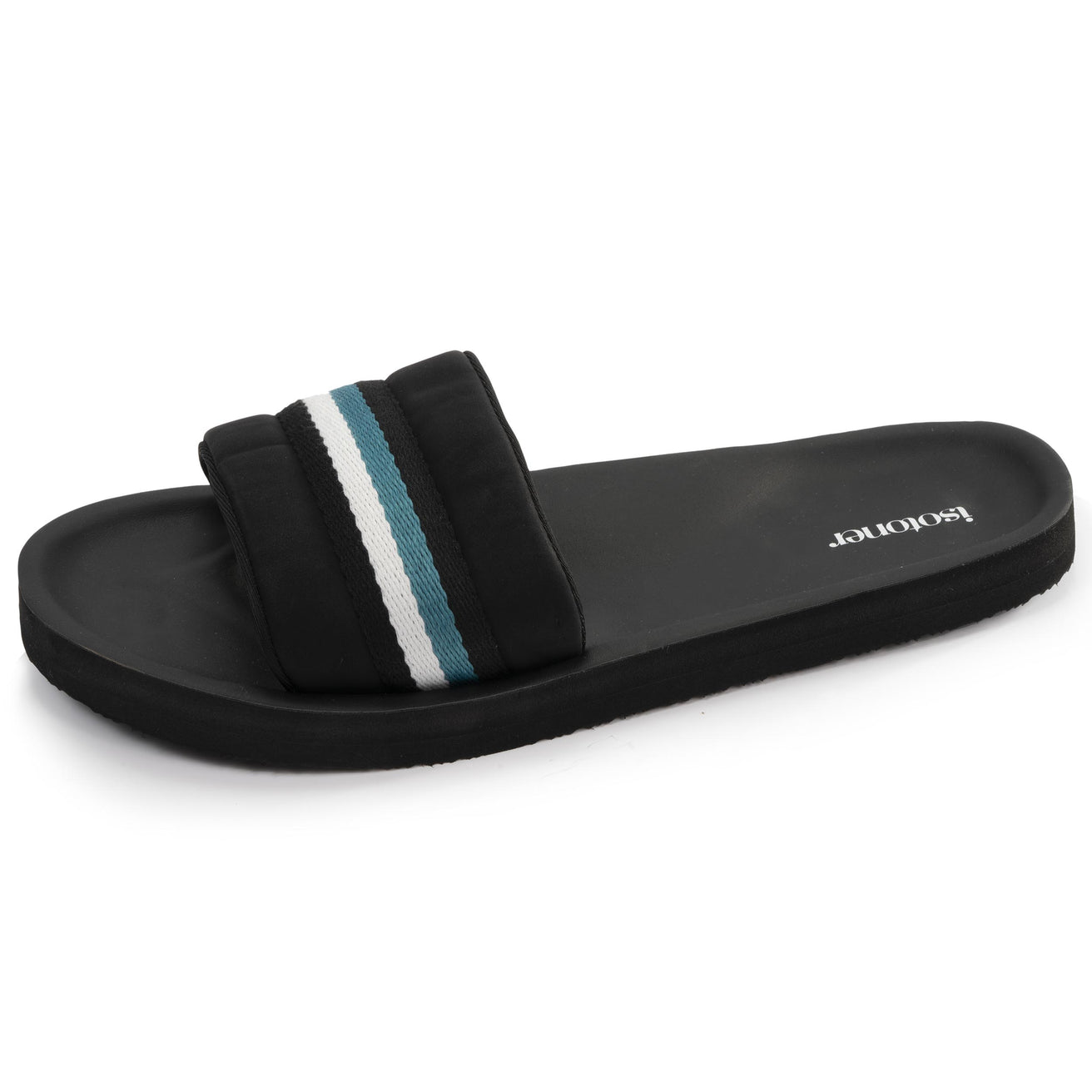 Mules claquettes Homme moulée Noir/Bleu