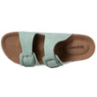 Mules claquettes Femme double bride Sauge