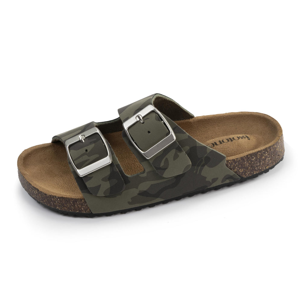Mules sandales Enfant double bride Camo - Isotoner
