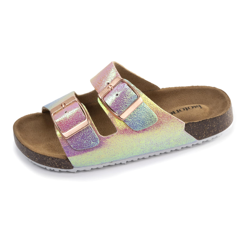 Mules sandalias Niños doble tira Multico - Isotoner