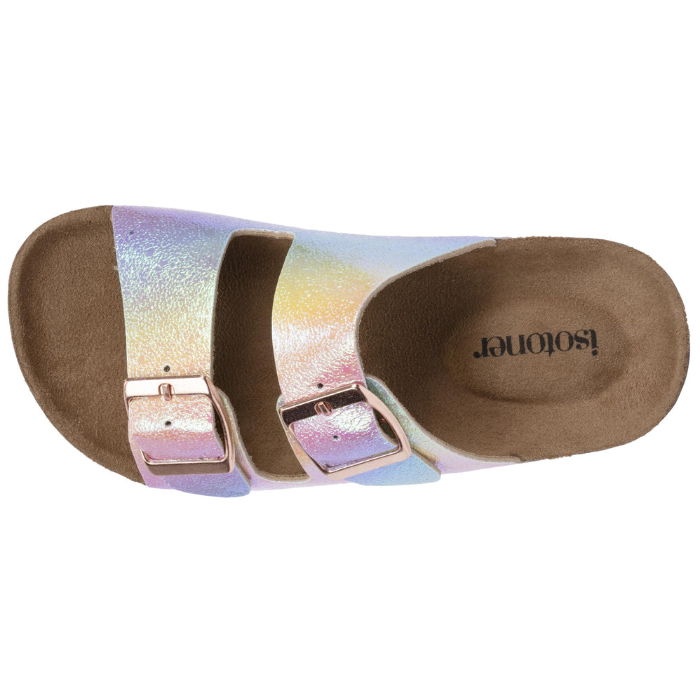 Mules sandalias Niños doble tira Multico - Isotoner