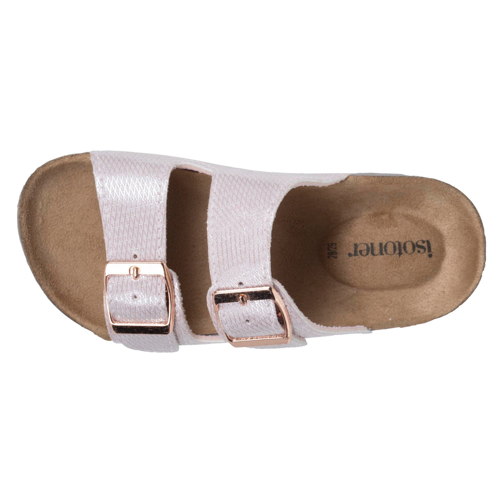 Mules sandalias Niños doble tira Rosa - Isotoner