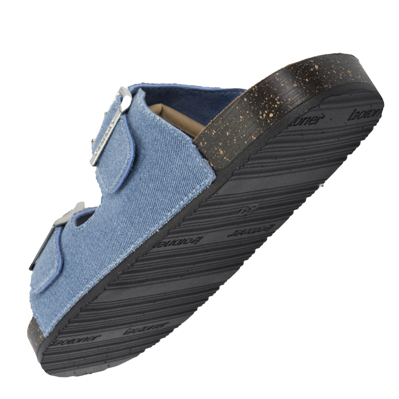 Mules sandales Femme Double Bride Bleu