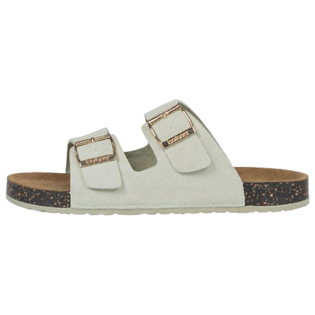 Mules sandales Femme double bride Vert d'eau