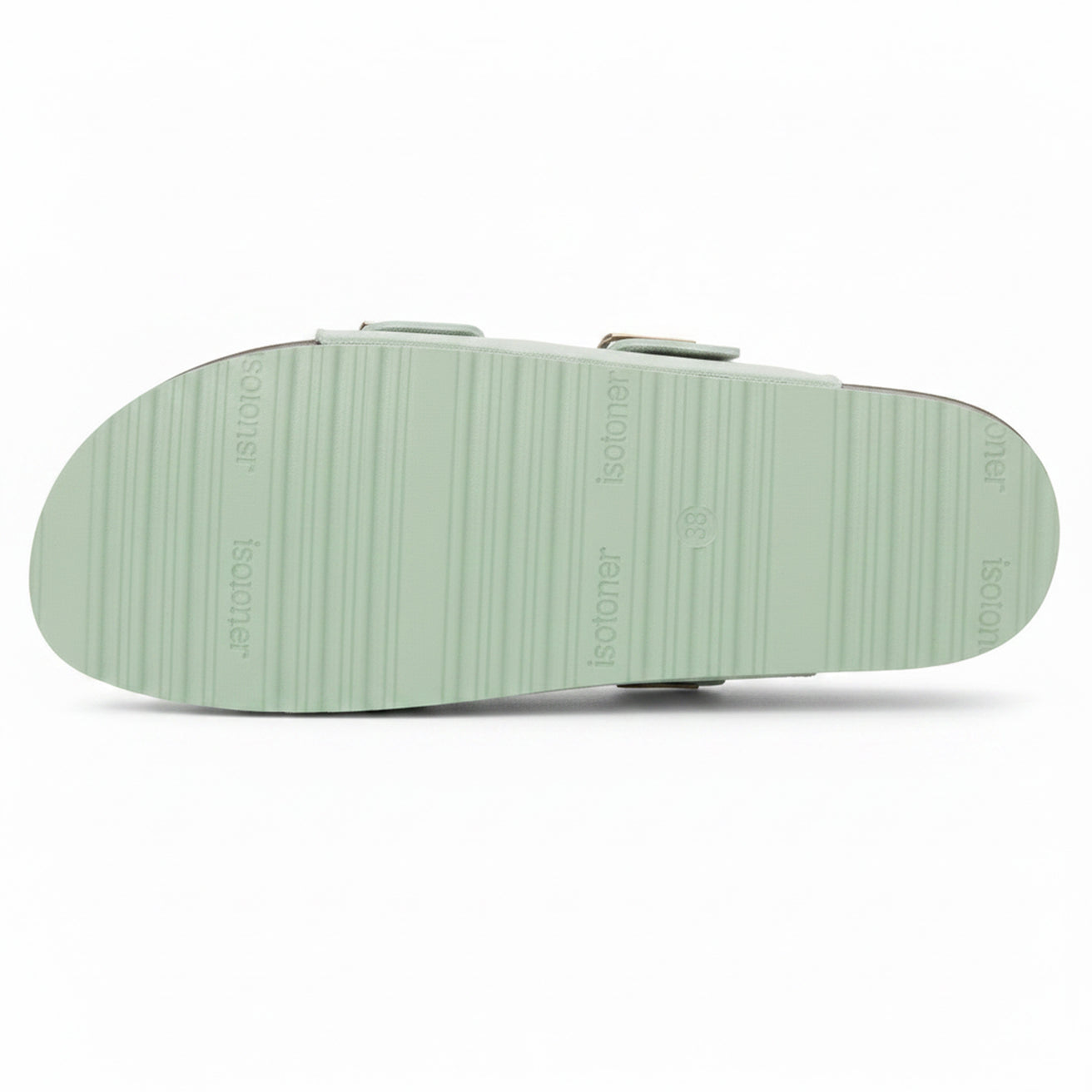 Mules sandales Femme double bride Vert d'eau