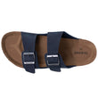 Mules sandales Homme double bride Marine