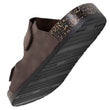 Mules sandales Homme double bride à scratch Chocolat