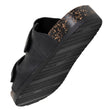 Mules sandales Homme double bride à scratch Noir