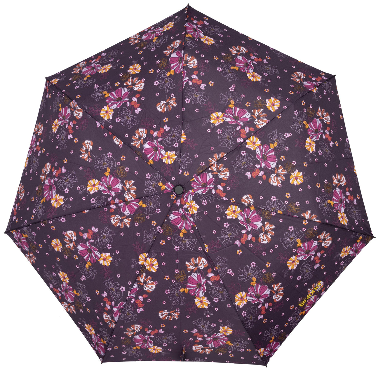 Parapluie Auto Fleurs Aubergine
