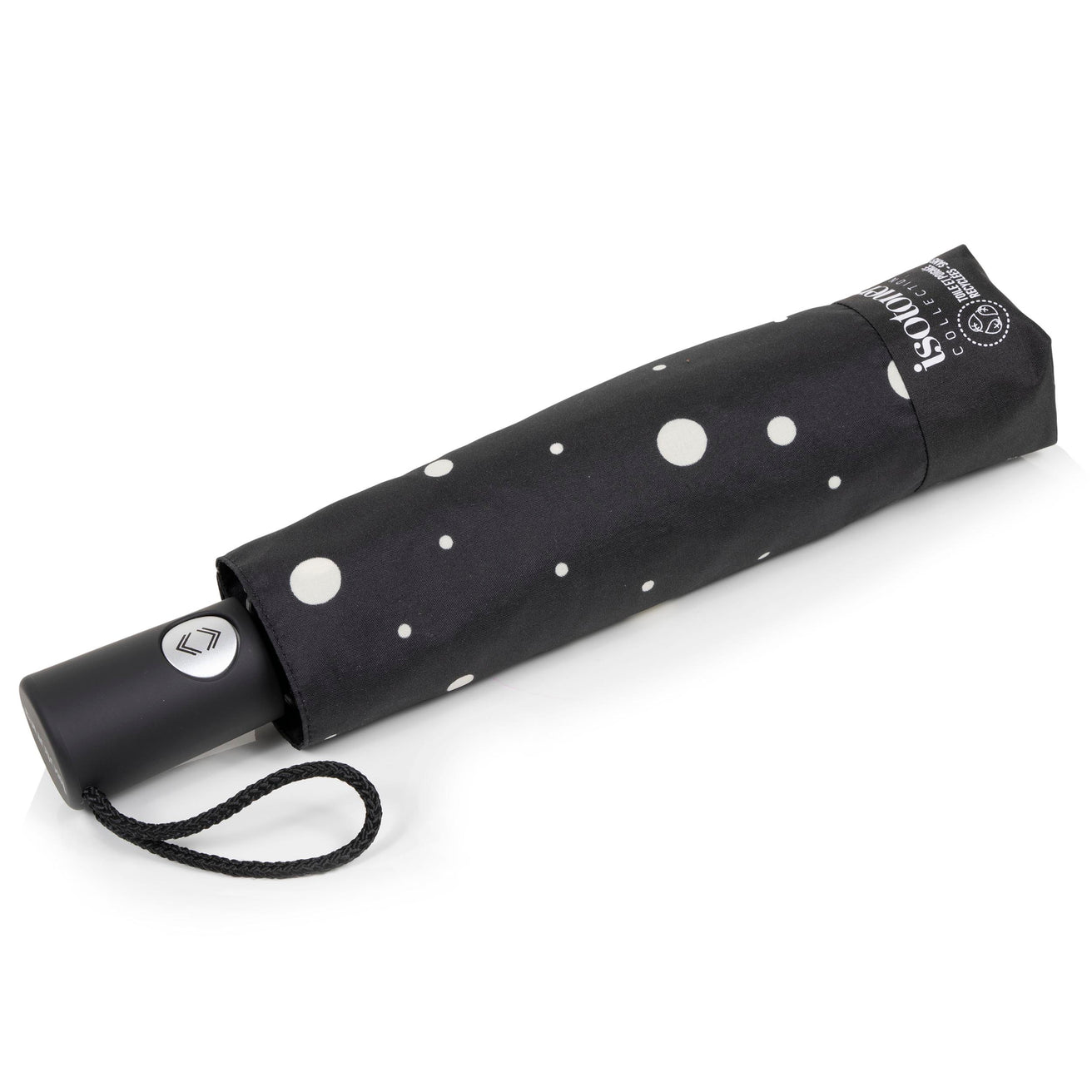 Parapluie Auto Pois Noir/Jaune