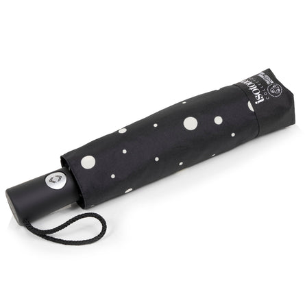 Parapluie Auto Pois Noir/Jaune - Isotoner