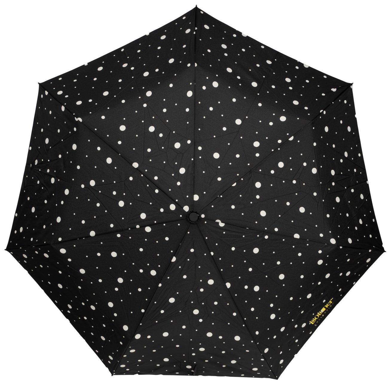 Parapluie Auto Pois Noir/Jaune