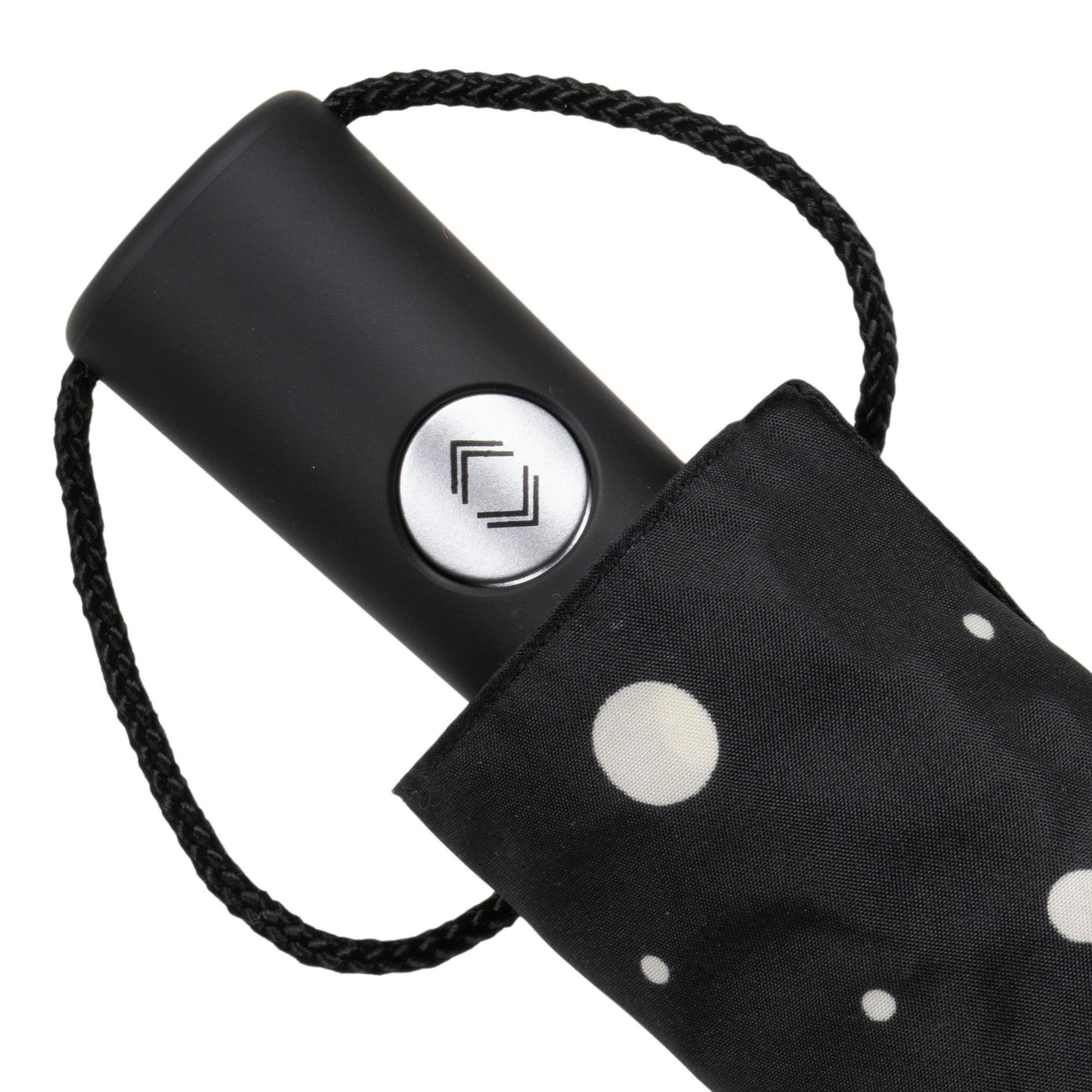 Parapluie Auto Pois Noir/Jaune