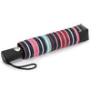 Parapluie Auto Fleurs Marine rayure blush Isotoner