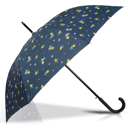 Parapluie Canne Auto Citron Jaune - Isotoner