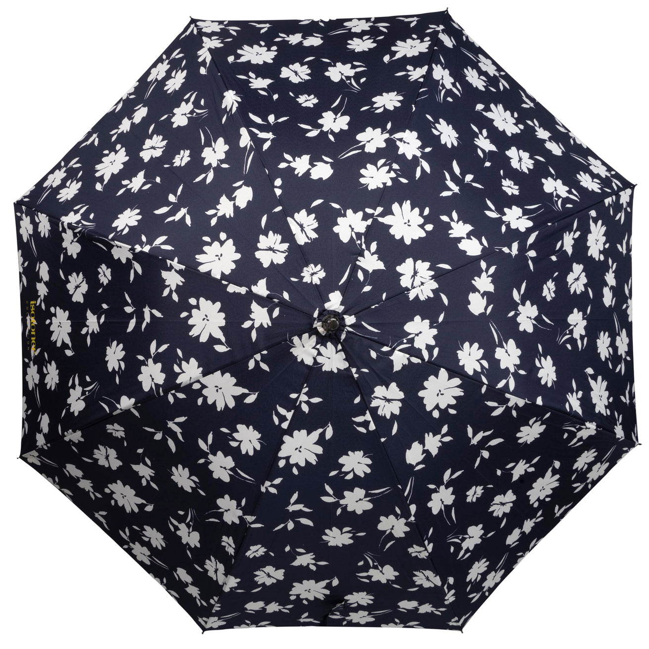 Parapluie Canne Auto Fleurs Marine