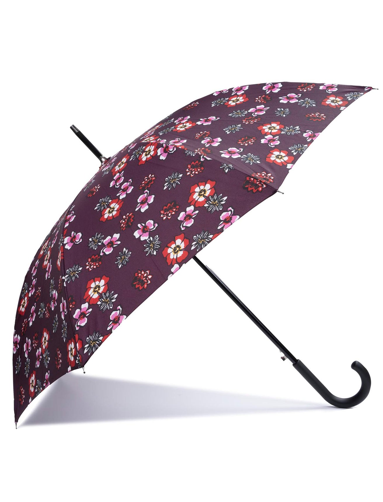 Parapluie Canne Auto Fleurs Pensées