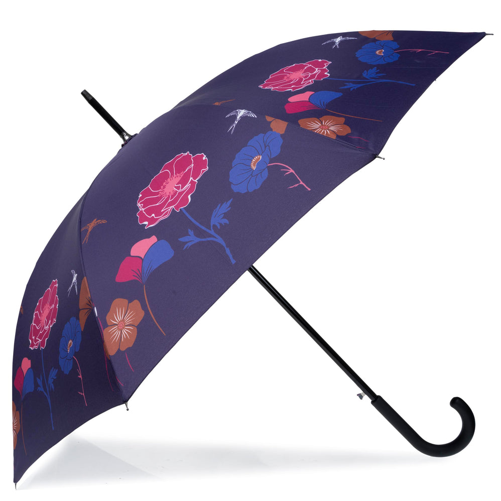 Parapluie Canne Auto Frise Bleue - Isotoner