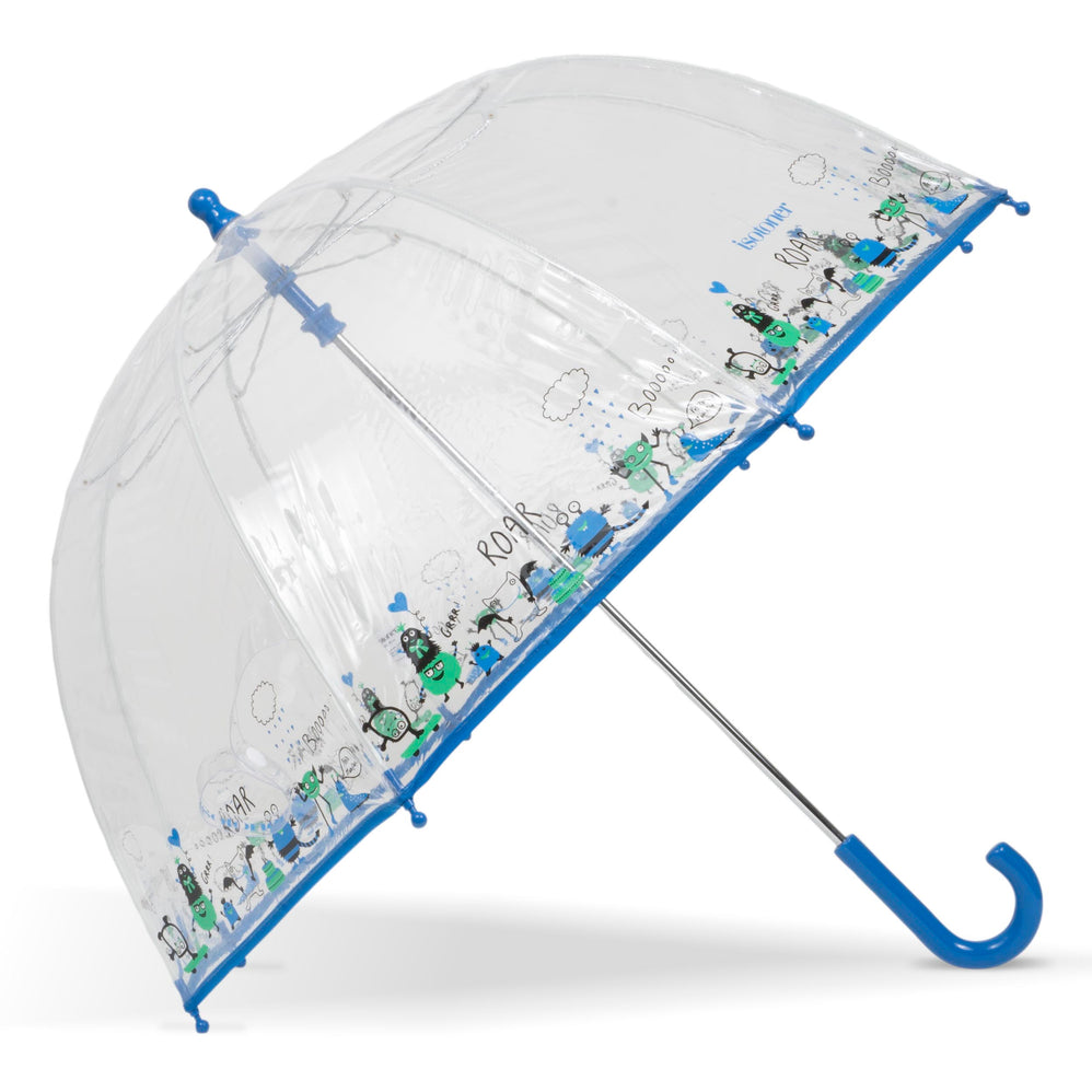 Parapluie Enfant transparent PVC/Monstre bleu - Isotoner