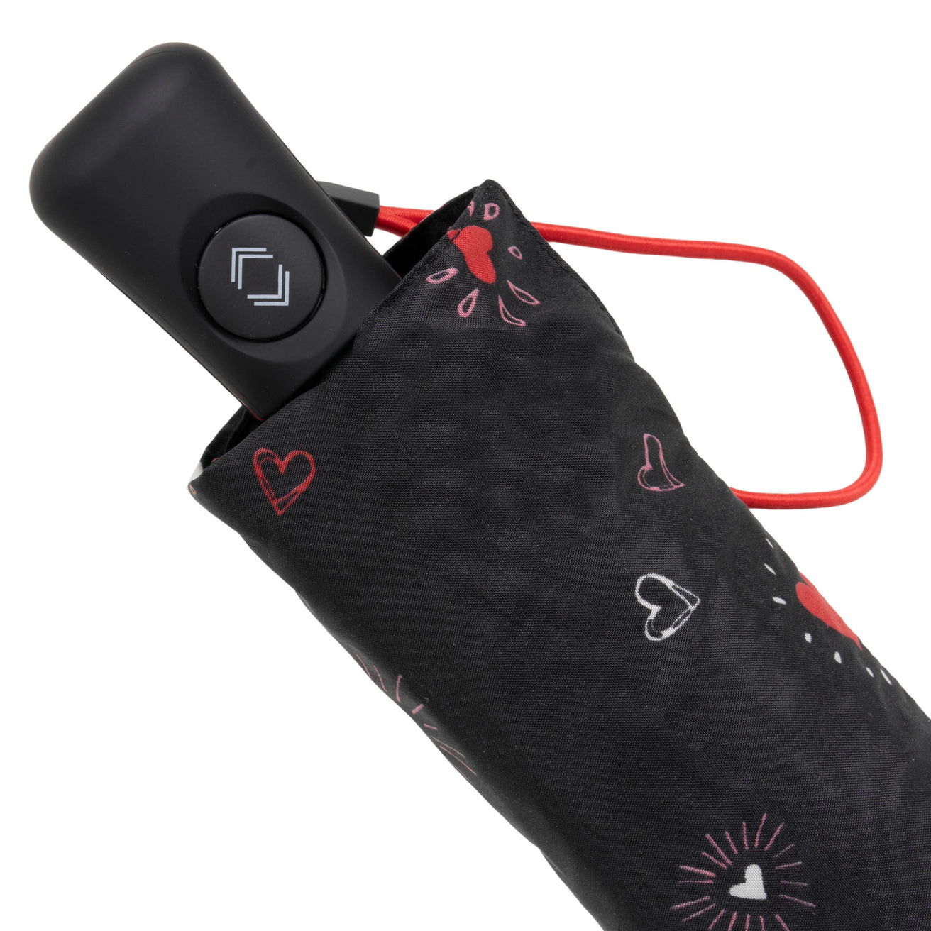 Parapluie Mini Auto Cœur Rouge