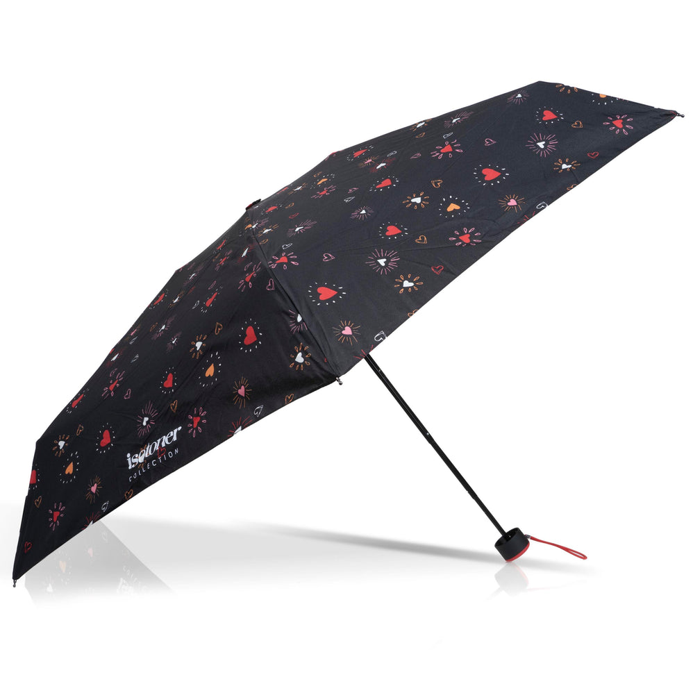 Paraguas Mini Slim Corazón Rojo - Isotoner