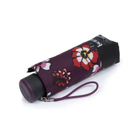 Parapluie Mini Slim Fleurs Pensées - Isotoner