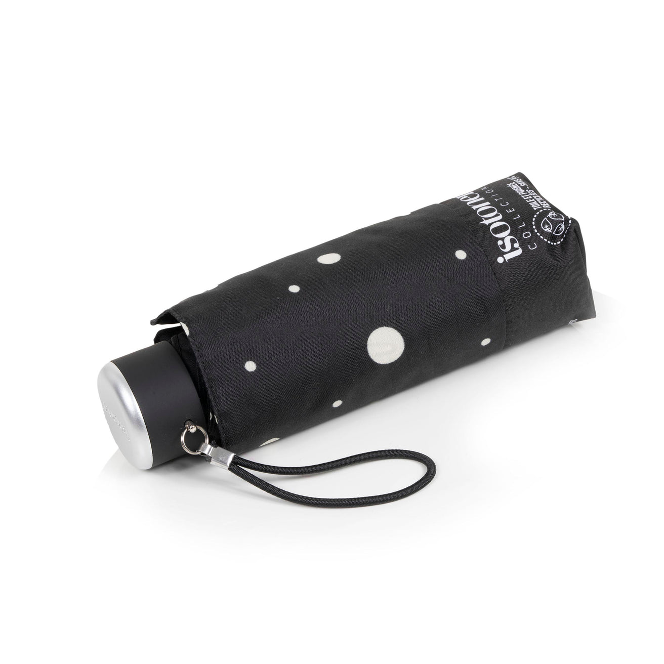 Parapluie Mini Slim Pois Noir/Jaune