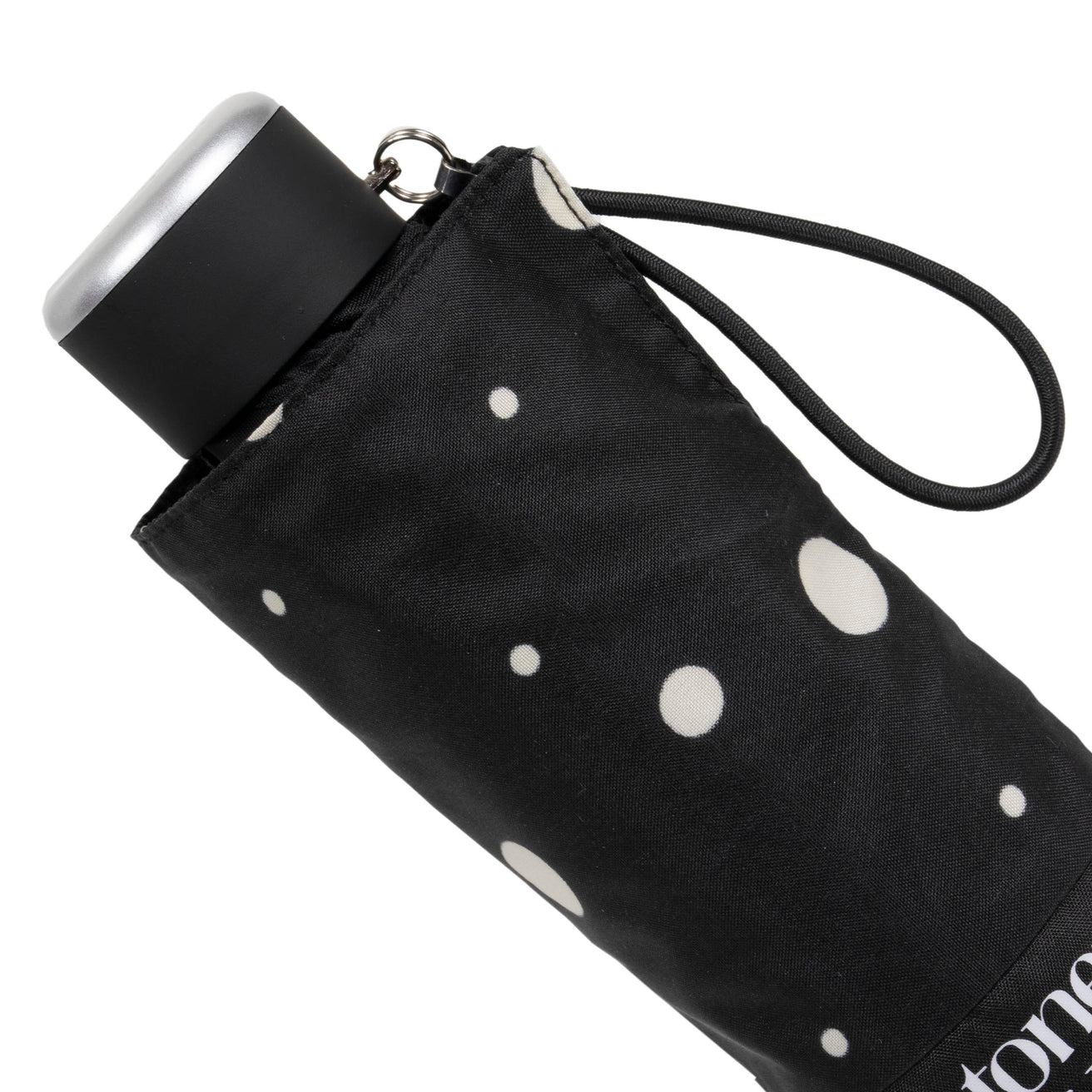 Parapluie Mini Slim Pois Noir/Jaune