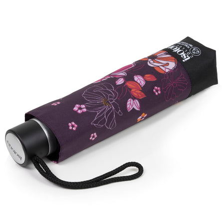 Parapluie Petit Prix Fleurs Aubergine - Isotoner