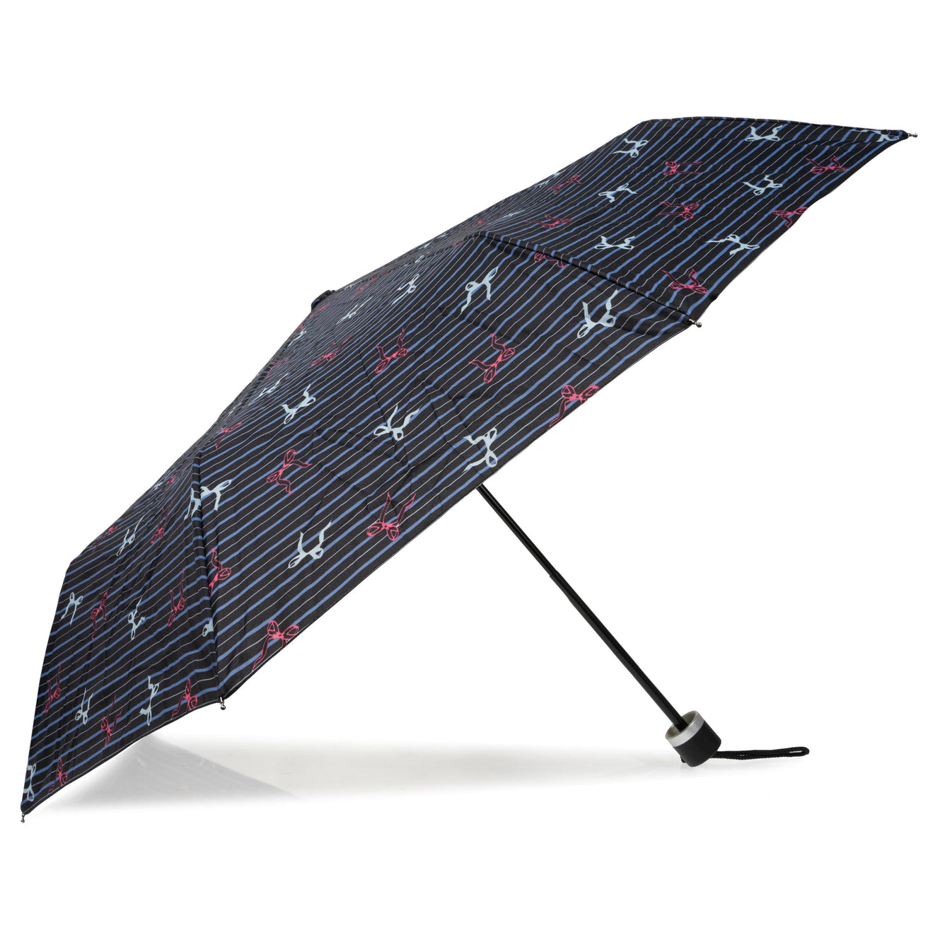Parapluie Petit Prix Rayure Nœud Bleu