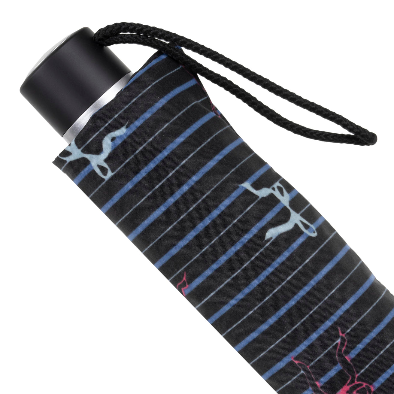 Parapluie Petit Prix Rayure Nœud Bleu