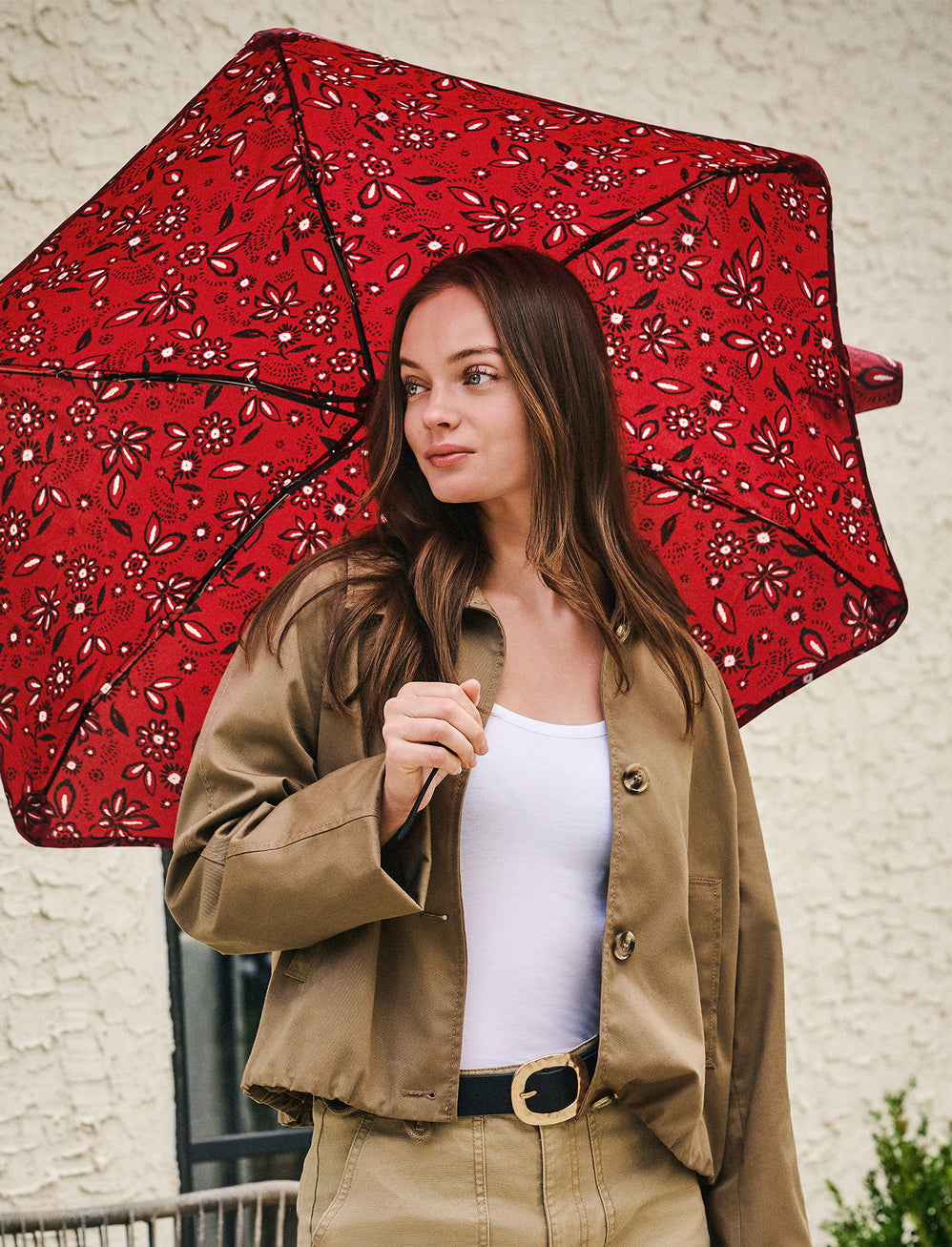 Parapluie X-TRA SOLIDE 23 cm Bandana Bordeaux - Isotoner
