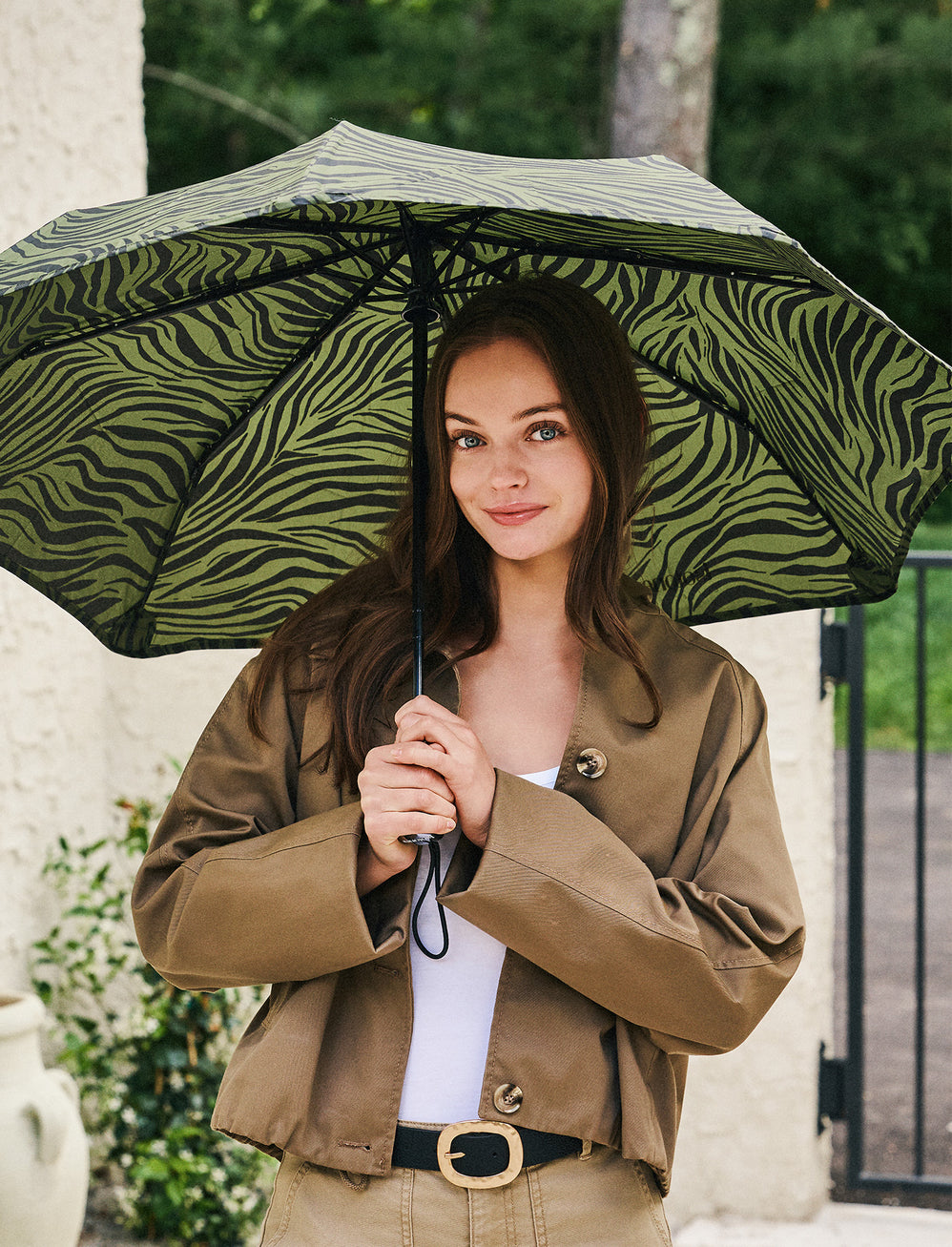 Parapluie X-TRA SOLIDE 28 cm Zèbre Kaki - Isotoner