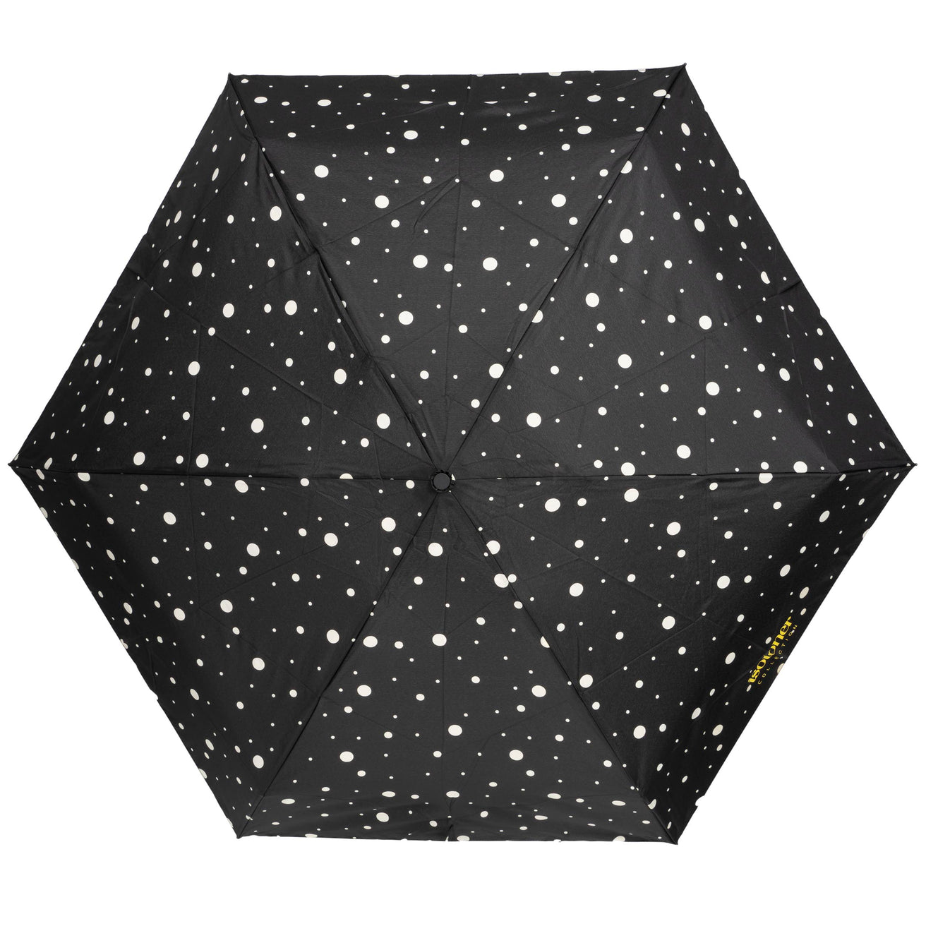Parapluie X-TRA SOLIDE ALPHA 17,5 cm Pois Noir/Jaune