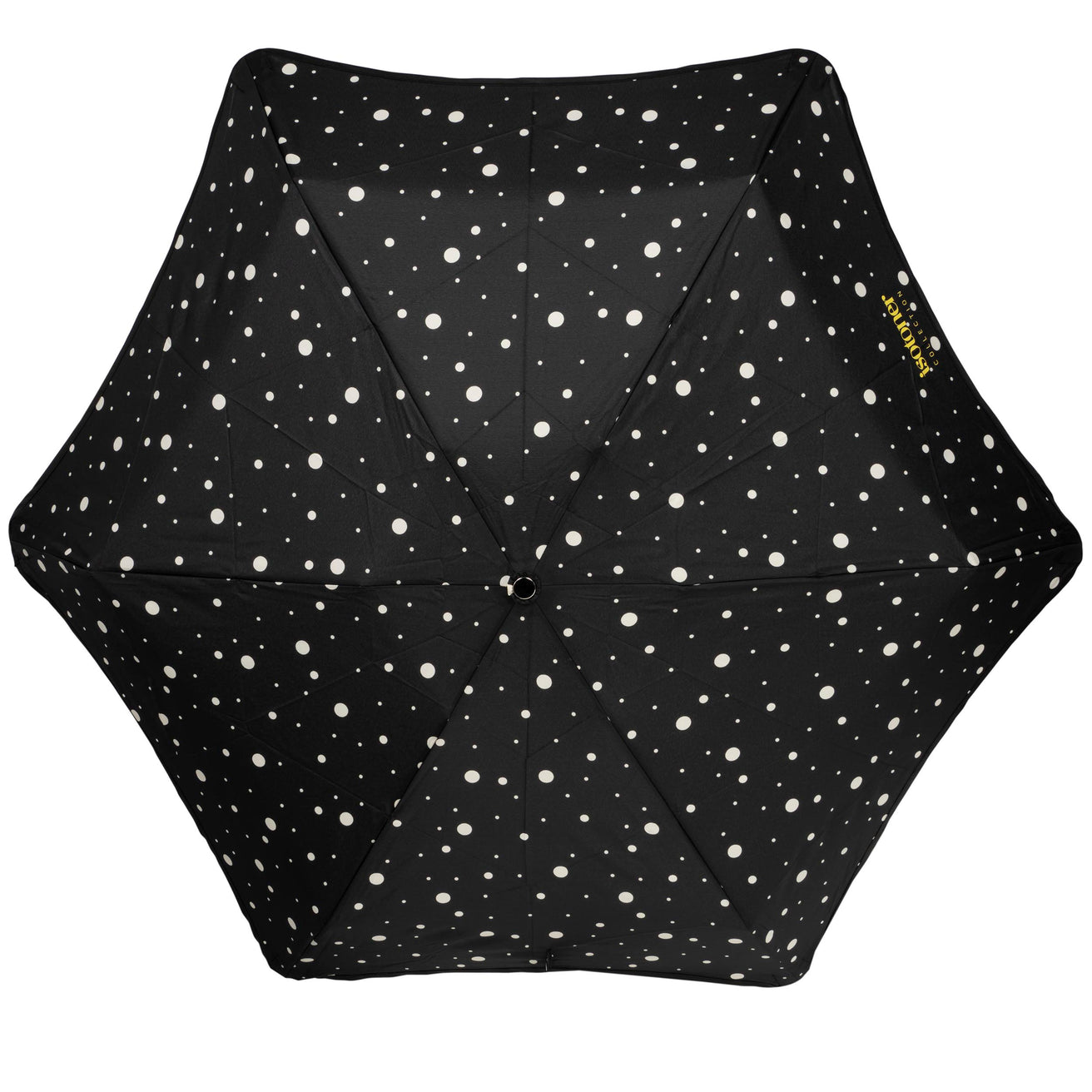 Parapluie X-TRA SOLIDE ALPHA 23 cm Pois Noir/Jaune