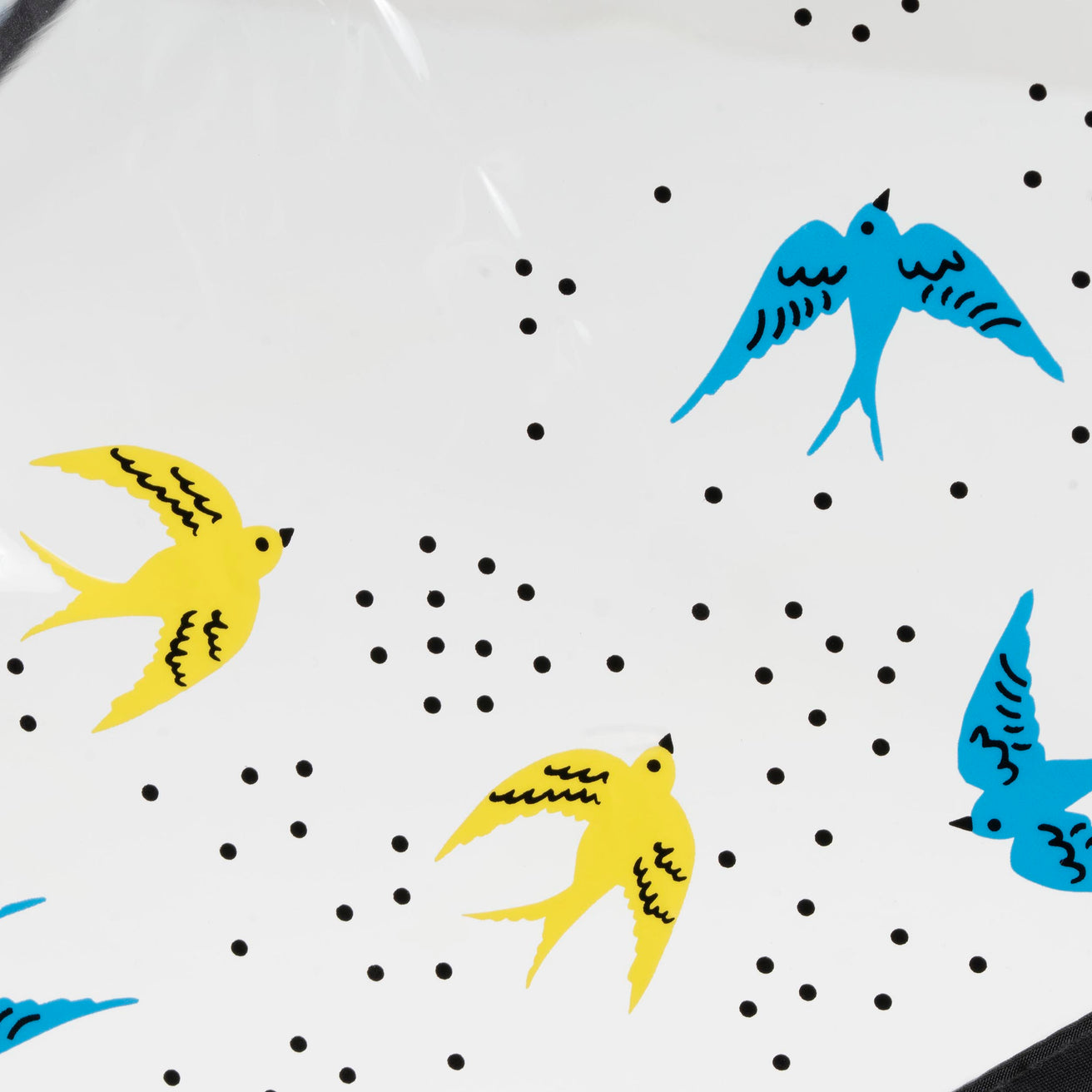 Parapluie cloche transparent PVC/Hirondelles