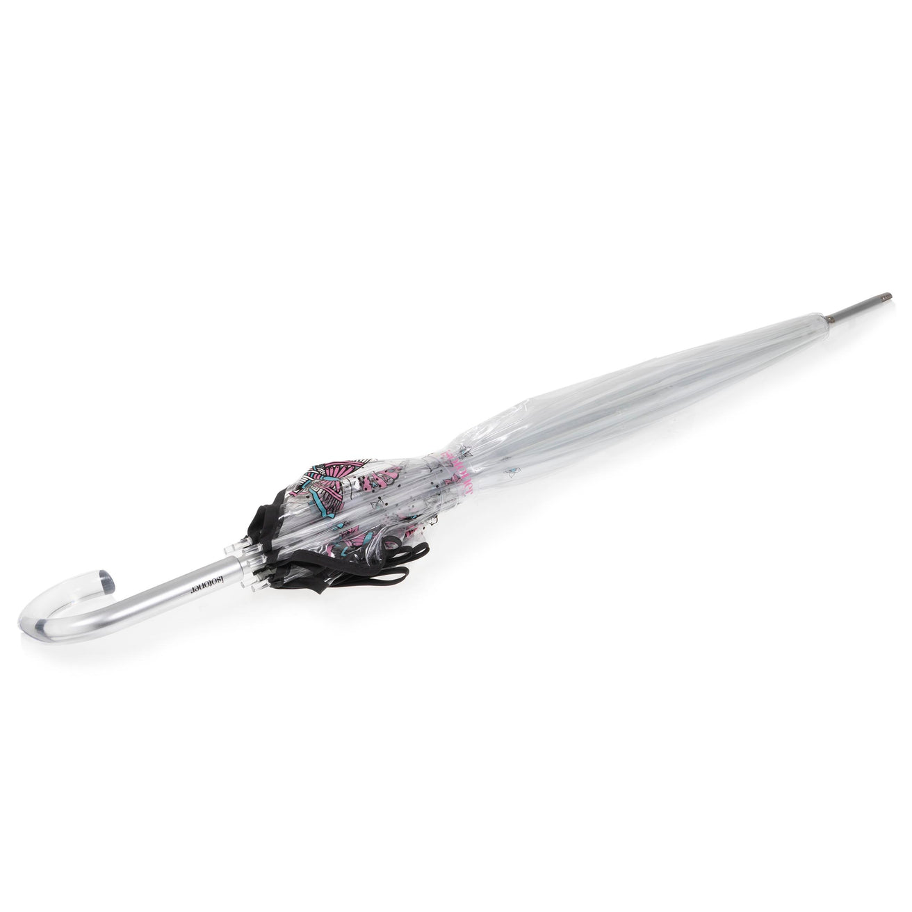 Paraguas Transparente PVC/Mariposa rosa