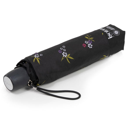Parapluie ombrelle Noir Petites Fleurs UPF50+ - Isotoner