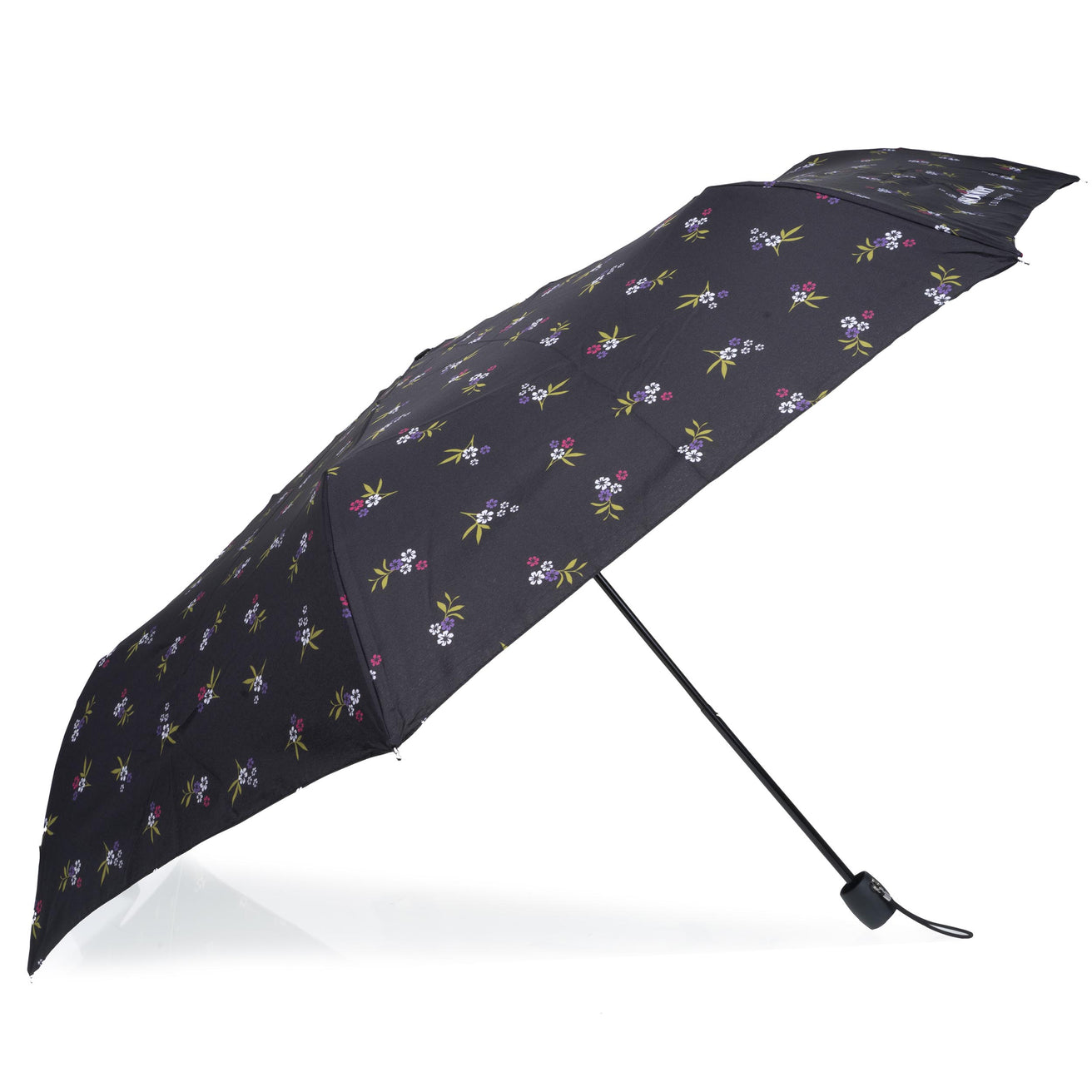 Parapluie ombrelle Noir Petites Fleurs UPF50+