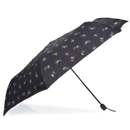 Parapluie ombrelle Noir Petites Fleurs UPF50+ - Isotoner