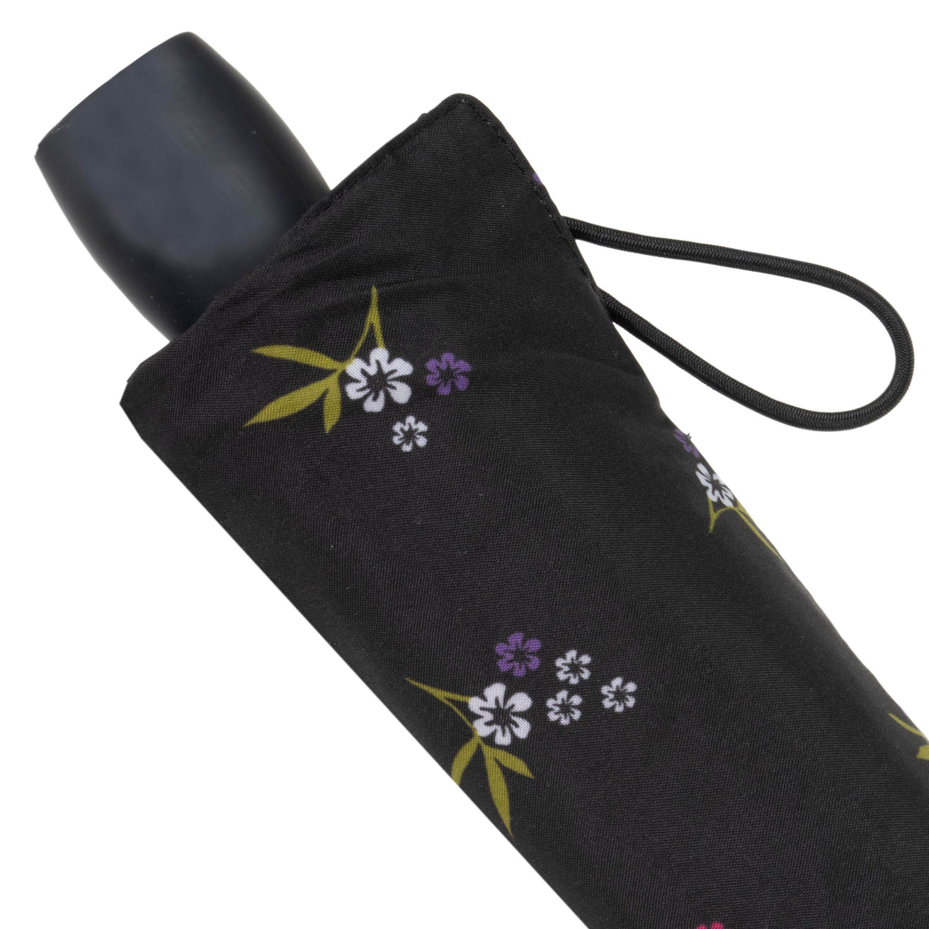 Parapluie ombrelle Noir Petites Fleurs UPF50+
