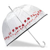 Parapluie transparent pvc/pavot sauvage Isotoner