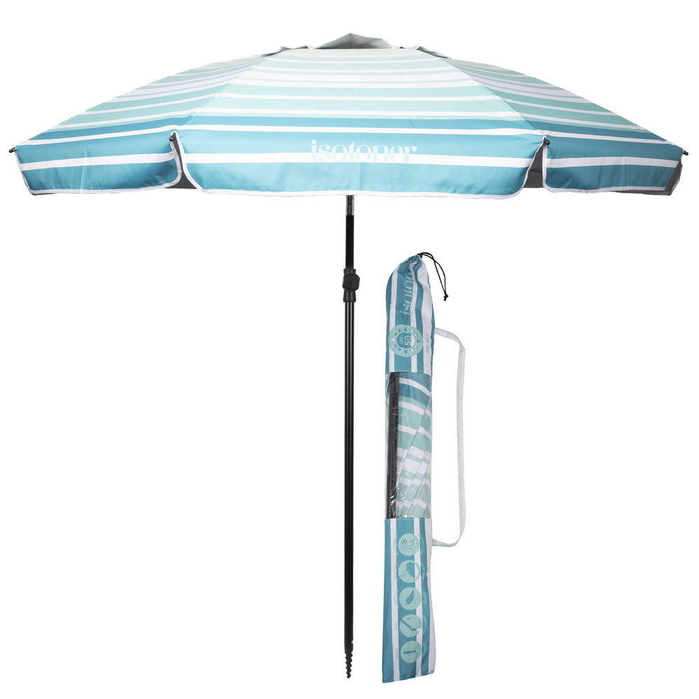 Sombrilla de playa Rayas azules - Isotoner