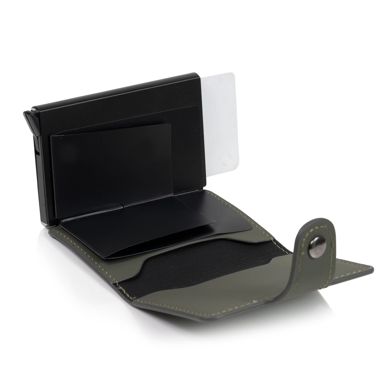 Porte-cartes métallique Mixte Kaki