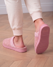 Chaussons mules crantées Femme Rose